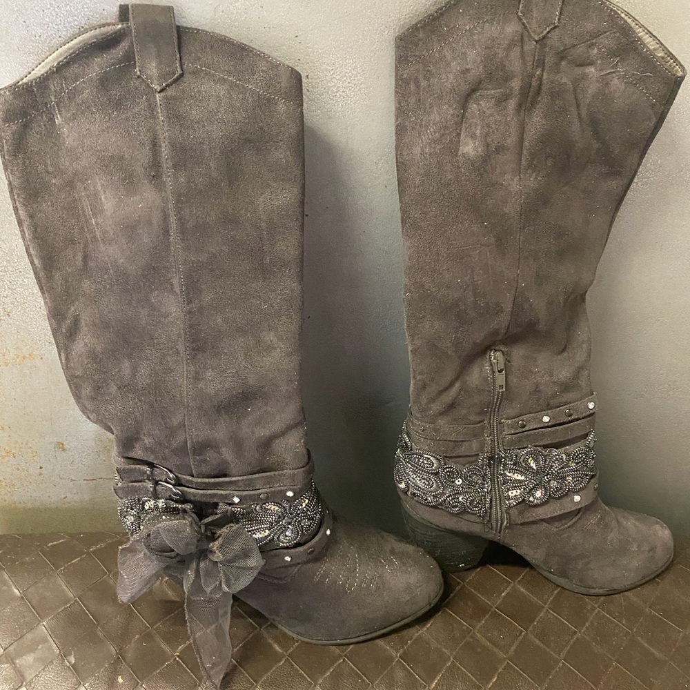 Not Rated Gray Tall Boot